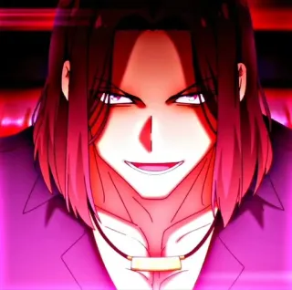 😏 e5cf6c21 Anime, Manga, Personage, Portret, Glimlach, Man telegram sticker