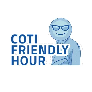👯 2ce6ceff COTI FRIENDLY HOUR COTI, przyjazny, godzina, biznes telegram sticker