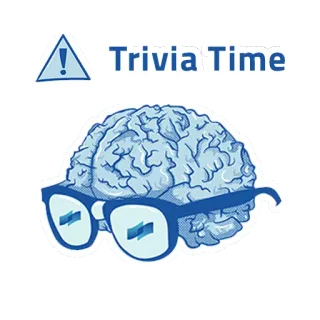❓ 3508b046 Trivia Time ciekawostki, mózg, okulary, uwaga, quiz, wiedza telegram sticker