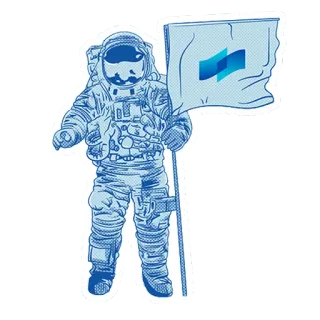 🌕 814a981c astronauta, kosmos, flaga, eksploracja, przyszłość, wszechświat telegram sticker