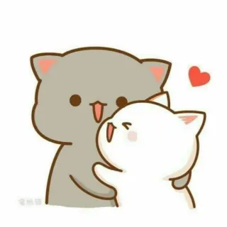 🐱 3a75fcaf แมว, น่ารัก, ความรัก, สัตว์, การ์ตูน telegram sticker