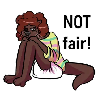 😠 4c6911db NOT fair! otter, cartoon, cute, unfair, sad, expression, anthropomorphic whatsapp sticker