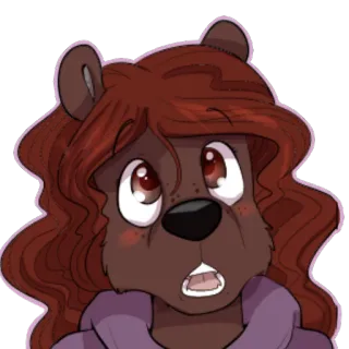 😵 e6bcef0e anthropomorphic, bear, furry, cartoon, animated whatsapp sticker