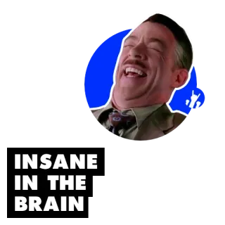 😂 76079afd J. Jonah Jameson INSANE IN THE BRAIN lachen, mann, meme, jjj, spider-man telegram sticker