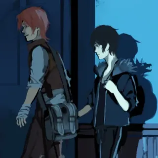 ❤ 5341968d аниме, друзья, иллюстрация, искусство, мультфильм, персонажи telegram sticker