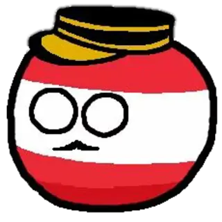 🇦🇹 207c00aa österreich, countryball, hut, cartoon telegram sticker