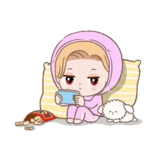 👩‍❤️‍👨 b1b41ae5 kartun, anjing, game, makanan telegram sticker