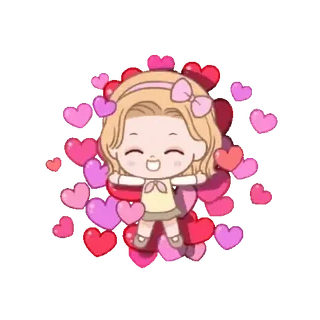 👩‍❤️‍👨 f363580f kartun, karakter, hati, cinta, imut, stiker telegram sticker