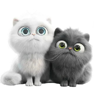 😳 08dd9c61 Katze, Kätzchen, süß, Tier, Haustier, weiße Katze, graue Katze telegram sticker