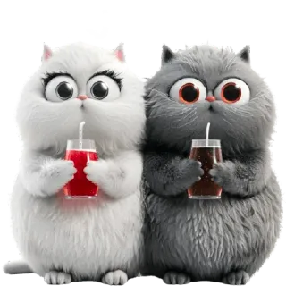 🧋 7c6ecb6f Katze, Kätzchen, Getränk, süß, Tiere, Cartoon telegram sticker