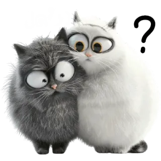 🤨 c9c11e4e ปดติง Katze, niedlich, Frage, Cartoon, Sticker, lustig telegram sticker