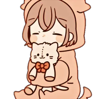 🌸 878c7935 Q版, 可爱, 卡哇伊, 毛绒玩具, 卡通, 迷人, 动漫, 舒适 telegram sticker