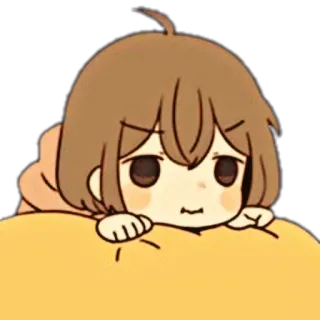 🥡 e5b3447a Q版, 可爱, 动漫, 卡通, 女孩, 累, 困 telegram sticker