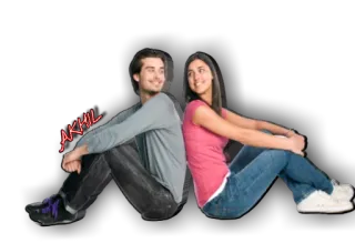 👫 34e63511 AKHIL Paar, sitzen, Menschen, Liebe, Romantik telegram sticker