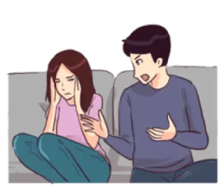 😧 1cdf2742 tranh cãi, buồn bã, thất vọng, cặp đôi, mối quan hệ telegram sticker