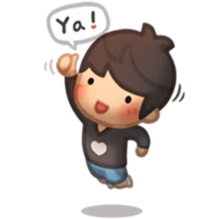 👍 855a9682 Ya! Desenho animado, Feliz, Fofo, Saudação telegram sticker