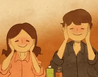 😘 a7d90efe para, miłość, opieka, kreskówka, relacja telegram sticker