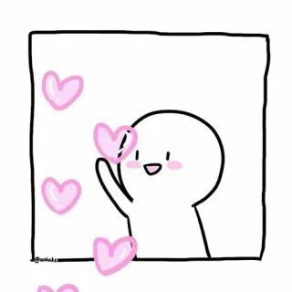 😂 0bdec397 爱, 心, 可爱, 卡通, 简单, 喜爱, 情人节 telegram sticker