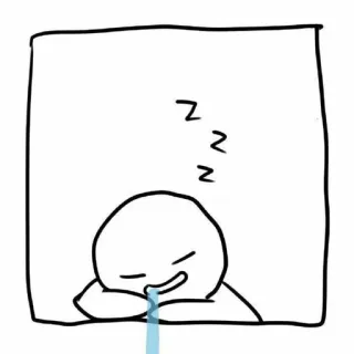 😂 7a530e7e 睡觉, 睡眠, 懒惰, 疲倦, 卡通, 小憩, 绘画 telegram sticker