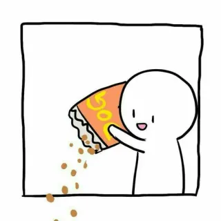 😂 7cf4b488 GO 卡通, 人物, 零食, 可爱, 走, 动漫 telegram sticker