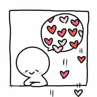 😂 fefa423d 爱, 心, 可爱, 卡通, 插画, 喜爱, 甜 telegram sticker