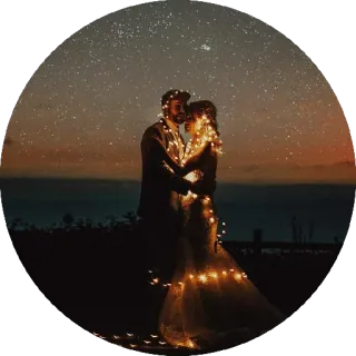 👫 15875c26 pasangan, pernikahan, lampu, cinta, romansa, langit, bintang whatsapp sticker