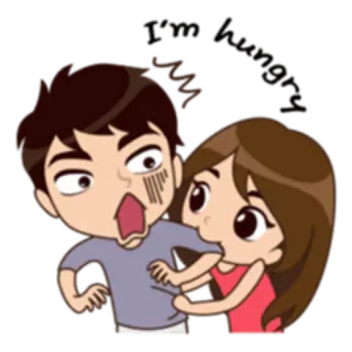 😋 c8b1bd92 YOU’RE MINE cartoon, koppel, liefde, relatie, grappig telegram sticker