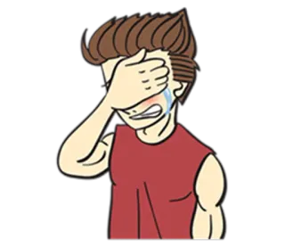 😭 8d85a586 crying, sad, upset, cartoon, emotion, tear, facepalm telegram sticker
