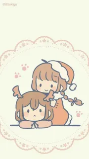 ☃ 5d4c95c0 Kreskówka, Słodkie, Kawaii, Zima, Boże Narodzenie, Świąteczny telegram sticker