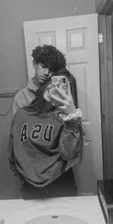 💖 d5064c68 USA pasangan, selfie, cermin, USA, remaja whatsapp sticker