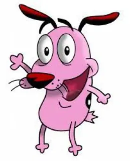 😟 bfe402c6 Courage the Cowardly Dog 卡通, 狗, 勇气, 害怕, 动画, 搞笑, 角色 telegram sticker