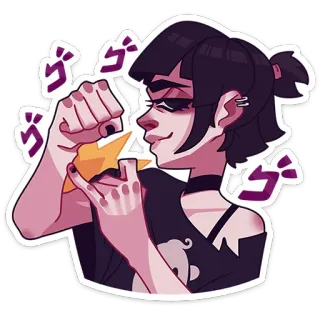 👊 ff5face3 ragazza, anime, manga, disegno telegram sticker
