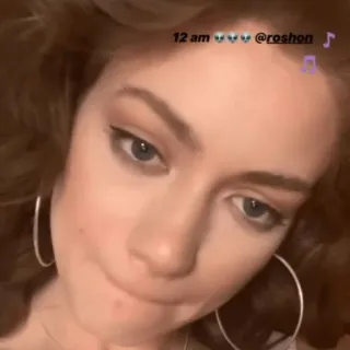 🚨 c4494579 12 am @roshon mujer, cara, retrato, selfie, persona telegram sticker