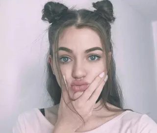 ♥️ 87f1bbfc mujer, chica, retrato, cara, pelo, belleza telegram sticker