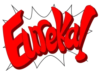 😮 3056c904 Eureka! эврика, восклицание, открытие, успех, триумф, слово telegram sticker