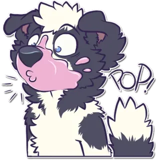 😦 c35cdc7a POP! 犬, ポップ, 漫画, 動物, 可愛い, ステッカー telegram sticker