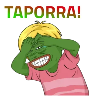 😂 313ea123 Pepe the Frog TAPORRA! Pepe, Meme, menangis, seruan, Portugis telegram sticker