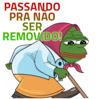 🚶‍♀ 32451d7d Pepe the Frog PASSANDO PRA NÃO SER REMOVIDO! Meme, Pepe, Katak, Stiker, Nenek telegram sticker