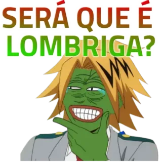 🤔 896fcf93 SERÁ QUE É LOMBRIGA? meme, lucu, pertanyaan, cacing, Pepe si katak telegram sticker