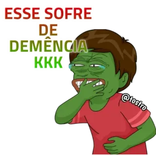 🤭 f98e631b ESSE SOFRE DE DEMÊNCIA KKK Meme, Pepe, Demensia, Penderitaan, KKK telegram sticker