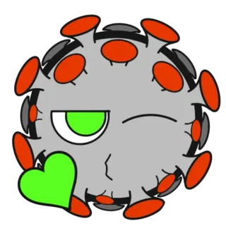 😘 32c20de7 Мультфильм, Поцелуй, Любовь, Милый, Сердце telegram sticker