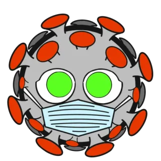 😷 ff4dcdaf Коронавирус, COVID-19, Вирус, Пандемия, Маска, Здоровье, Медицина telegram sticker