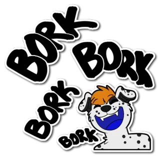 🐶 04d0d9b4 BORK BORK BORK dog, bork, animal, cartoon, cute, puppy telegram sticker