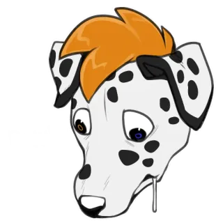 🤤 4ad1ec90 dog, dalmatian, cartoon, animal, pet telegram sticker