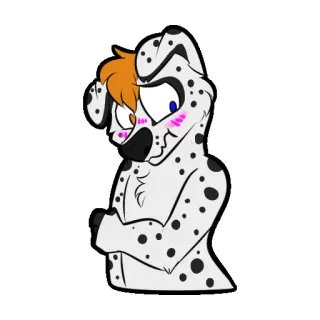 😳 7785bc3d furry, anthro, dalmatian, dog, cartoon, cute, character telegram sticker