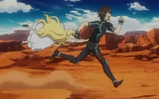 👣 20eee81b Anime, Lari, Aksi, Gurun, Pirang, Kartun telegram sticker