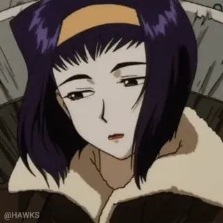 😕 3cb9573d Faye Valentine Cowboy Bebop Аниме, Космос, Ковбой, Охотник за головами, Бибоп, Фэй telegram sticker