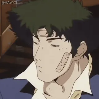 😐 91a43e49 Spike Spiegel Cowboy Bebop Шип, Аниме, Пластырь, Космос, Ковбой telegram sticker