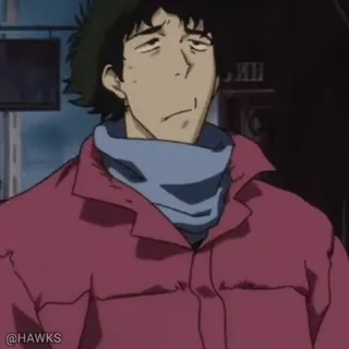 😩 c48c26d1 Spike Spiegel Cowboy Bebop Аниме, Ковбой Бибоп, Спайк, Спайк Спигель, Персонаж telegram sticker