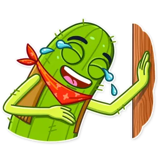 😂 8fc09731 kaktus, menangis, tertawa, western, air mata, kebahagiaan telegram sticker